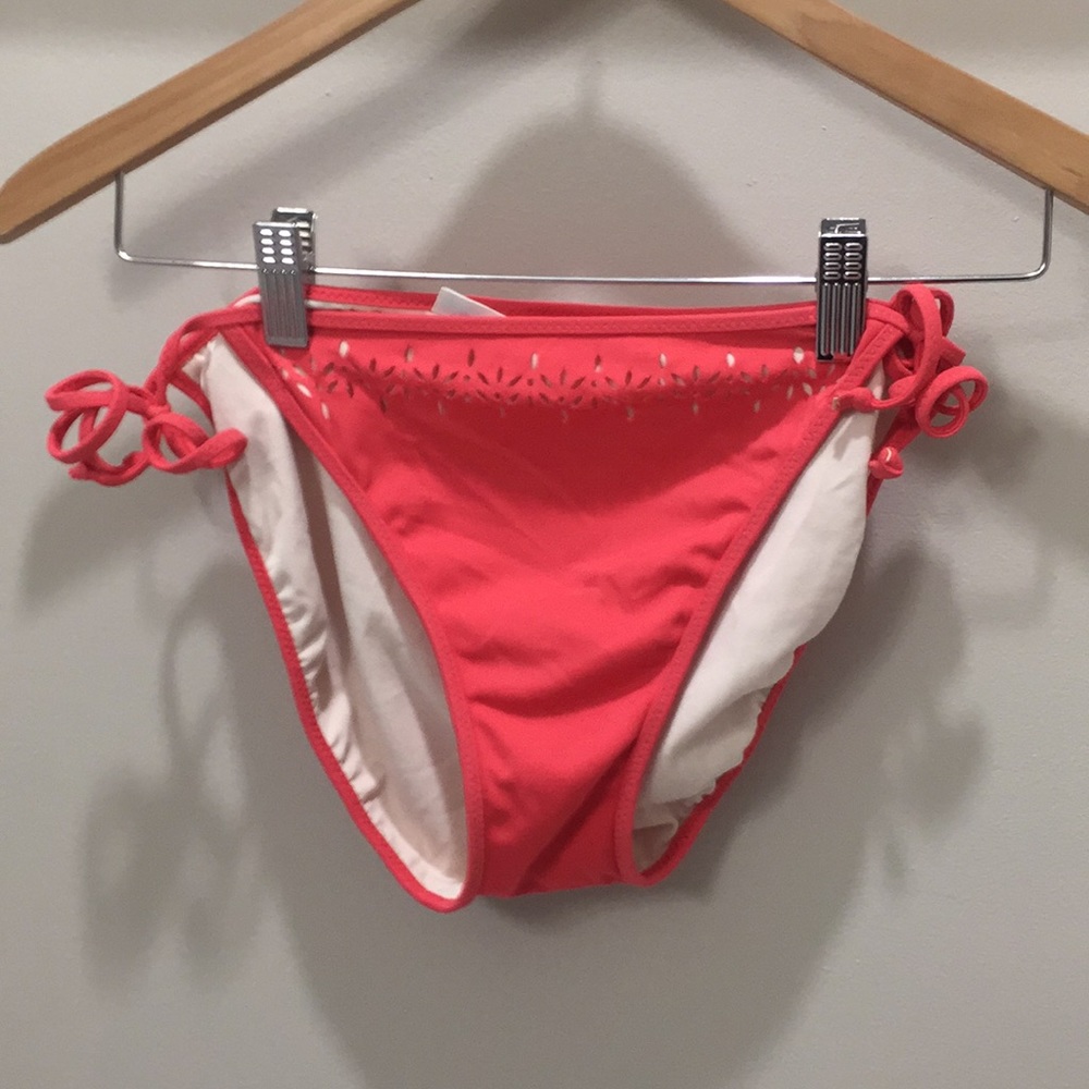 J. Crew Laser Cut Bikini Bottom Sz L EUC